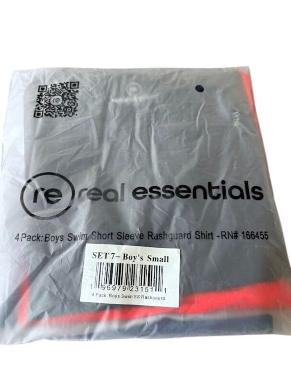 4-Pack Boys Short Sleeve Rashguard Swim Shirts by Real Essentials Small - Picture 2 of 8